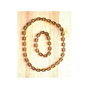 New High Grade Gold-plated Bracelet Necklace Set Chain Style Minimalist Women's